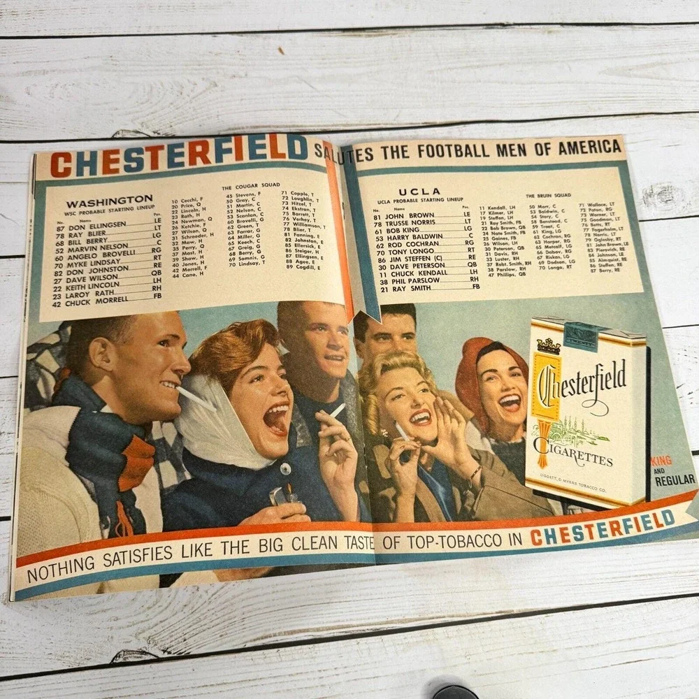 November 1 1958 NCAA Football Washington vs UCLA The Goal Post Official Program